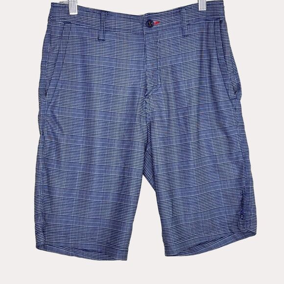 O Neill Hybrid Mens Skate Shorts Plaid Blue 30 bv - Picture 1 of 6